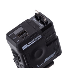 Автомобільний зарядний пристрій MECHA з висувними кабелями та портами USB/Type-C Чорний HP-A1B
