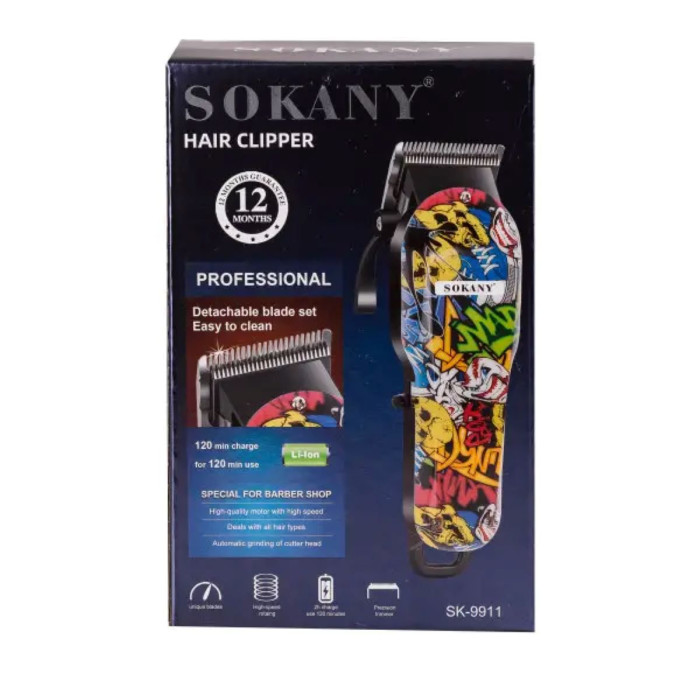 Машинка для стрижки Sokany професійна 4 насадки SK9911