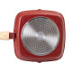 Алюмінієва сковорода-гриль 24 см зі скляною кришкою Square Red MGC HP-4-461R