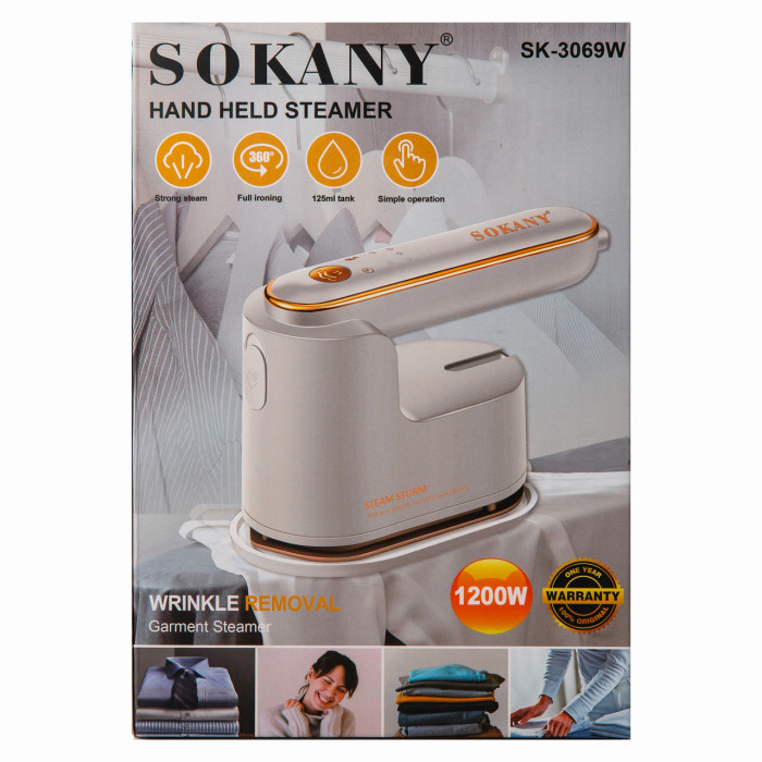 Відпарювач Sokany Ручний 1200 Вт білий SK-3069W