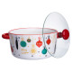 Супниця порцелянова Merry Christmas новорічна  800  з кришкою Yiwu FM-CS-9B