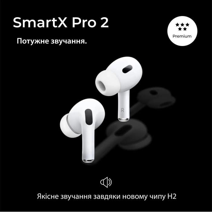 Навушники бездротові TWS SmartX Pro 2 Premium Bluetooth навушники з мікрофоном SAP2P
