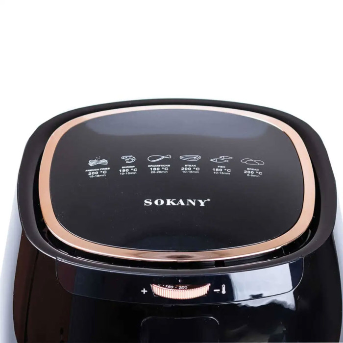 Аерогриль-фрітюрниця Sokany на 6.5 літрів 1300 Вт чорна SK8027