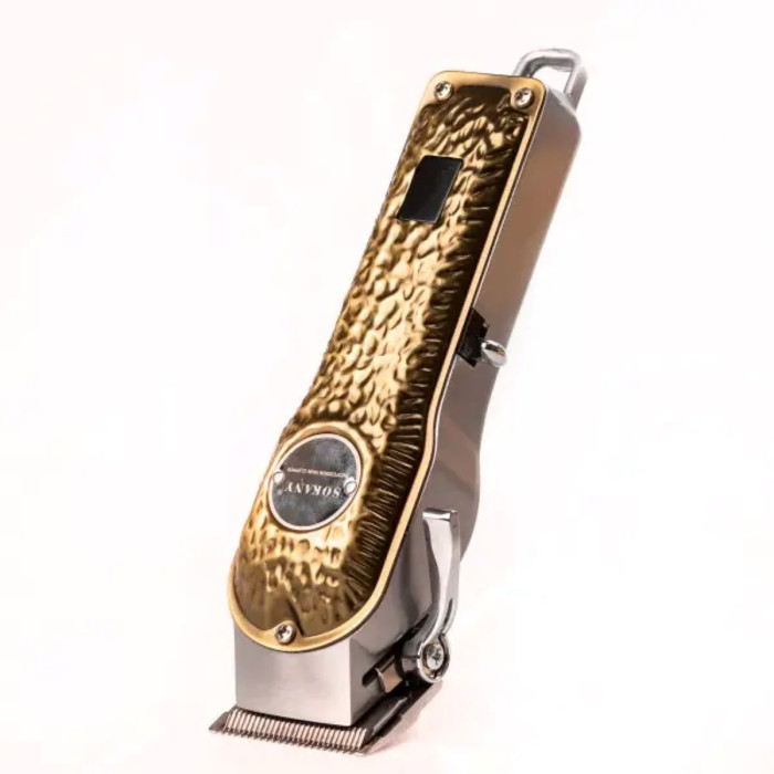Машинка для стрижки Sokany акумуляторна з 4 насадками та USB золото SK-LF-9976