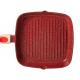 Алюмінієва сковорода-гриль 24 см зі скляною кришкою Square Red MGC HP-4-461R